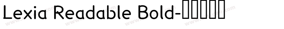 Lexia Readable Bold字体转换
